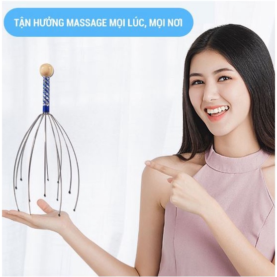 Dụng cụ matxa da đầu, cây massage da đầu độc đáo  Duashop