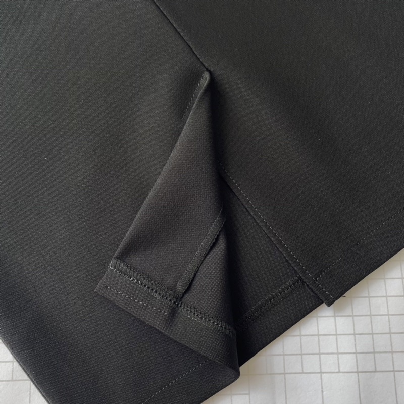 Chân váy công sở ôm HATOP dáng ngắn vải thun co giãn 4 chiều loại 1 màu đen có 1 túi bên trong CVOD023