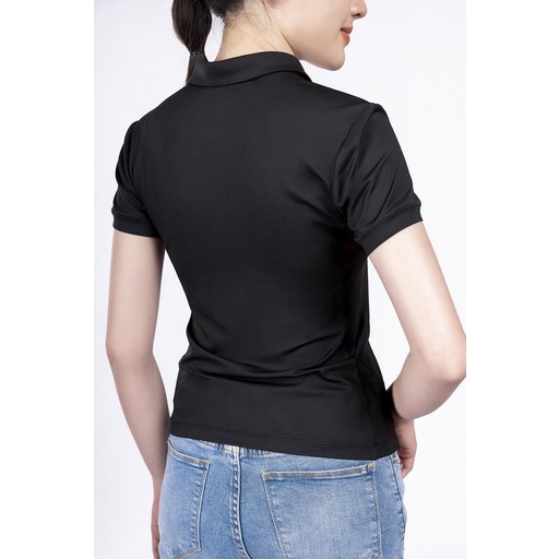 Áo Polo Nữ Miler Livan Sport Chính Hãng Cổ Trụ Kép Giấu Cúc Tinh Tế Co Giãn Thoáng Khí Màu Đen