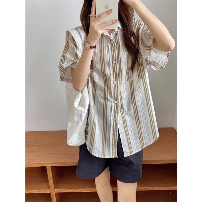 áo sơ mi jojo kẻ sọc comic | BigBuy360 - bigbuy360.vn