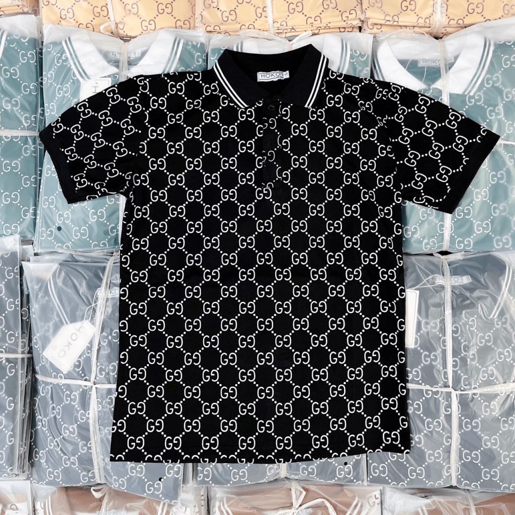 Áo Thun Nam Kiểu Cổ Bẻ Vải Cotton Cao Cấp Phối Họa Tiết Sang Trọng Phong Cách Ulzzang  Hot Trend [NEW UNISEX]