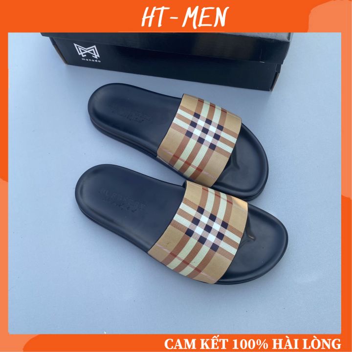 Dép Thời Trang Quai Ngang Nam Đế Cao 1.5 Cm Mang Êm Chân Full Box