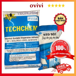 Keo sữa dán giấy dán tường ATM TECHCHEM latex làm slime dán sàn gỗ vải siêu dính bịch túi 1kg