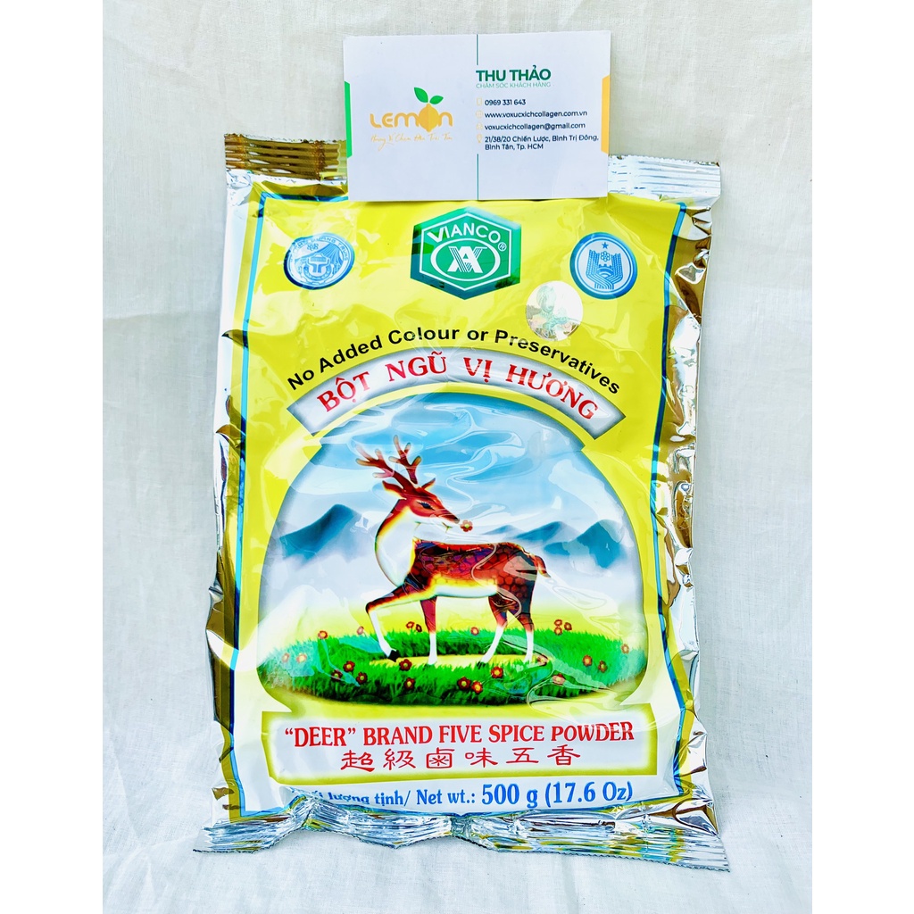 Bột Ngũ vị hương hiệu Con Nai cao cấp gói 500g - Gia vị Việt Ấn VIANCO