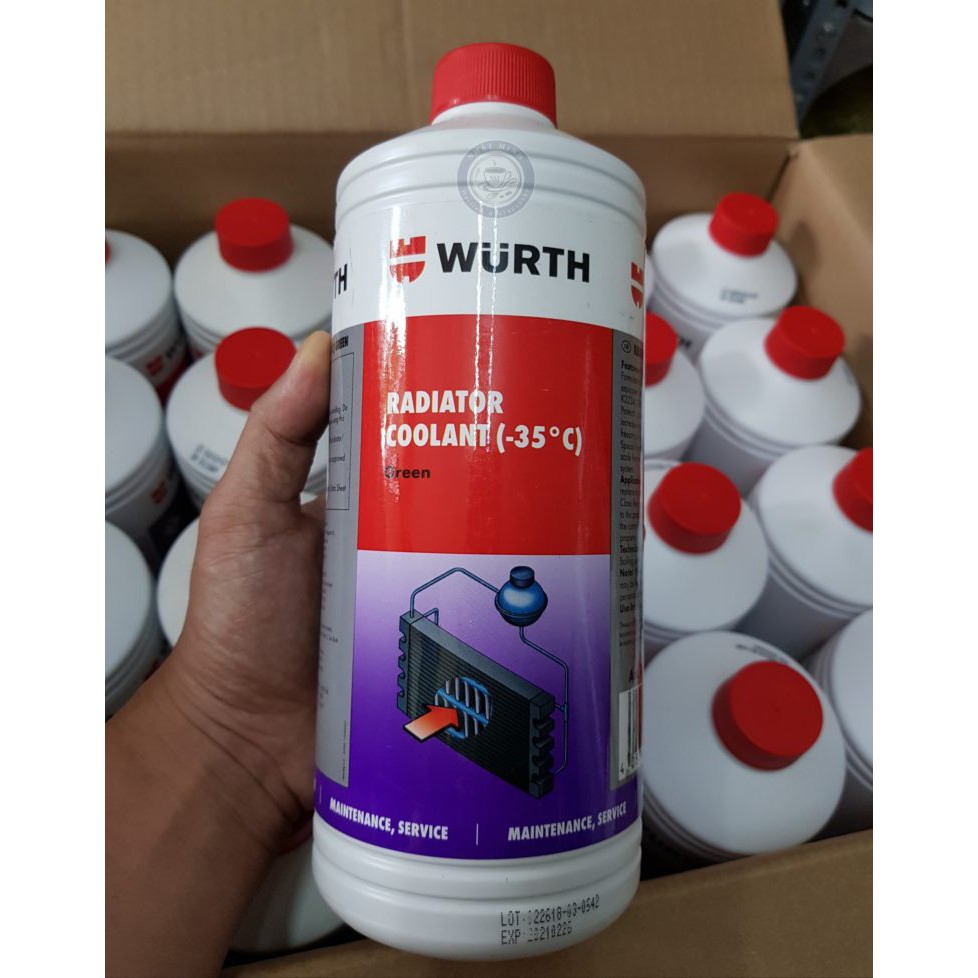 Nước Làm Mát Đỏ Động Cơ Wurth Radiator Coolant 1 Lít 0892350001 Pha Sẵn