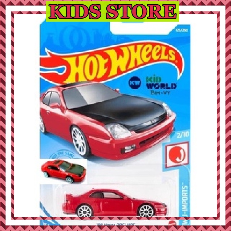Xe Hot Wheels đường đua 98 Honda Prelude mô hình xe đồ chơi thông minh HOTWHEELS phát triển kỹ năng cho bé HWC2-0009