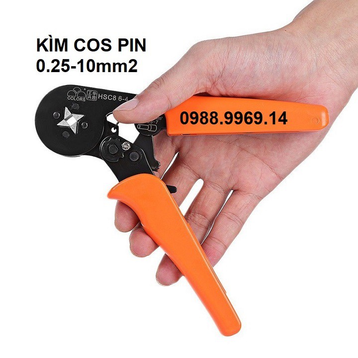 KÌM BẤM COS PIN TRÒN RỖNG 4 MÁ ÉP FASEN HSC 8 6-4 BẤM ĐẦU DÂY 0.25 - 6mm