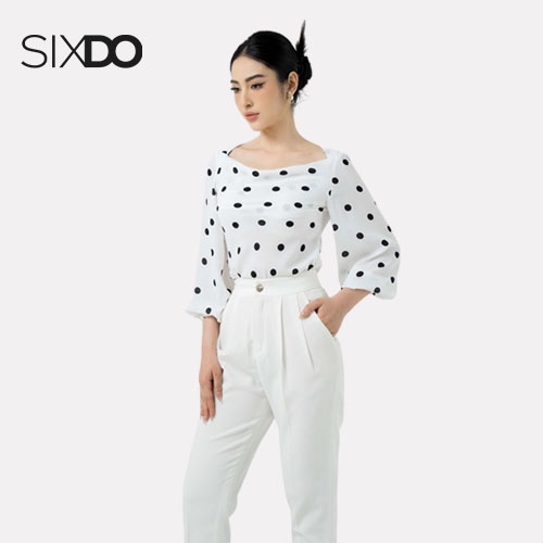 Áo lụa cổ thuyền nữ SIXDO