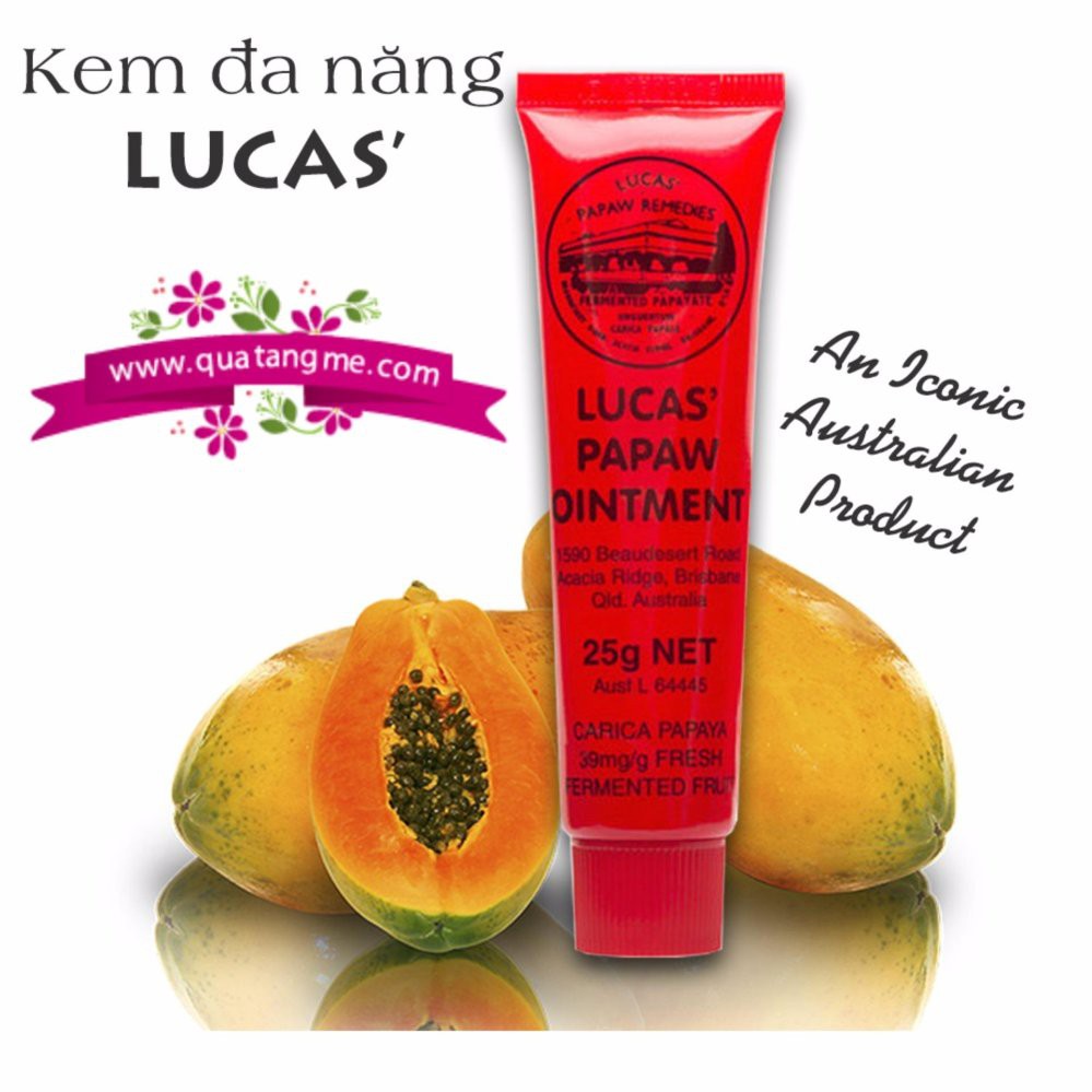 Kem đa năng Lucas’ Papaw Ointment 25g (Đỏ)