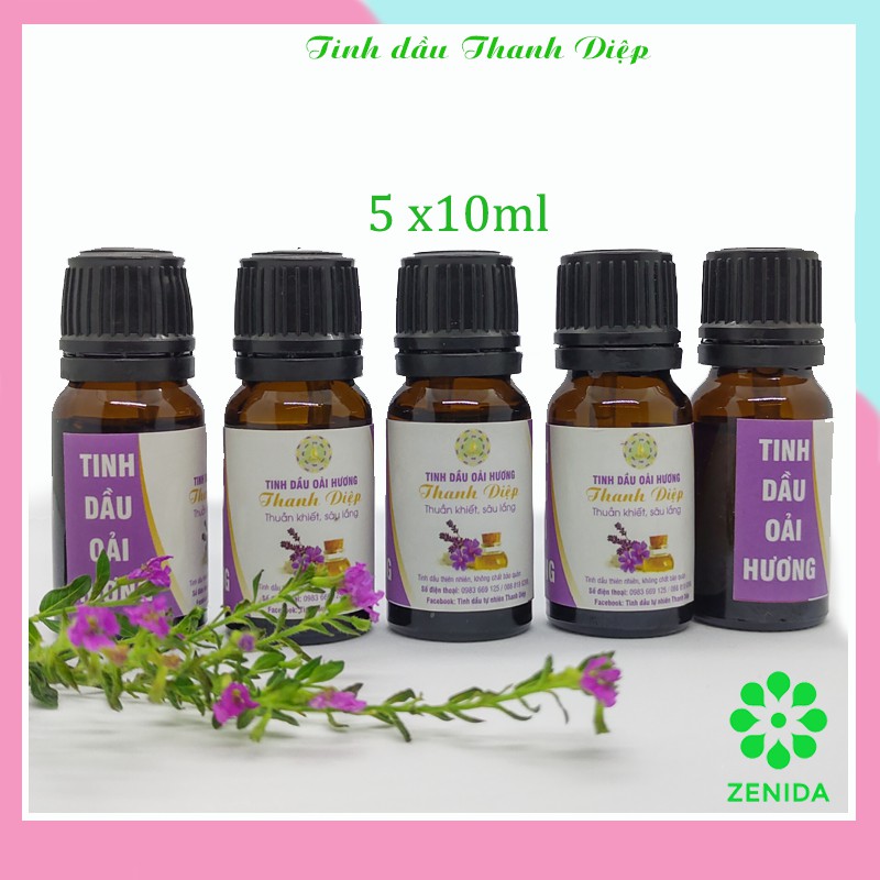 Combo 5 lọ tinh dầu oải hương Pháp Thanh Diệp 10ml nguyên chất I Có kiểm nghiệm OH1CB5