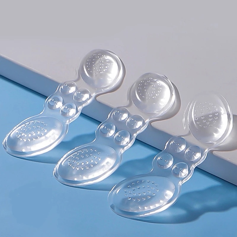 1 Cặp Miếng Lót Giày Cao Gót Bằng Silicon Mềm Vô Hình Giảm Đau Chống Trượt Cho Nữ