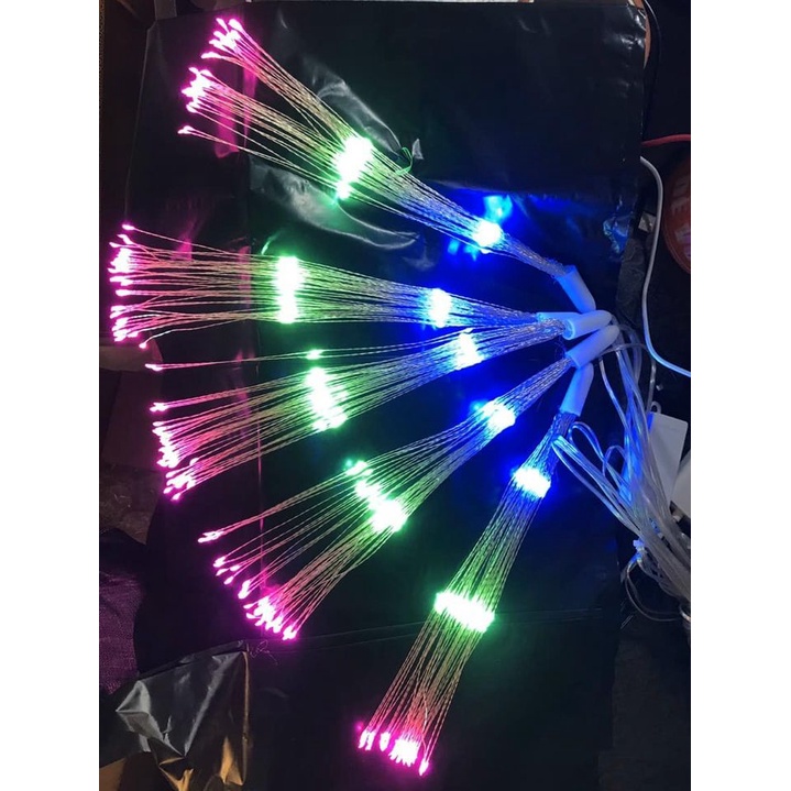 Bộ 5 Dây Đèn Led 600 Bóng Hình Pháo Hoa, Trang Trí Sân Vườn, Giáng Sinh Độc Đáo