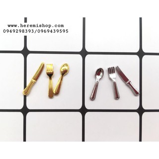 Bộ dao dĩa mini tỷ lệ 1:12