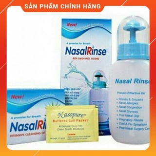 Bình rửa mũi xoang Nasal Rinse tặng 10 gói muối rửa mũi