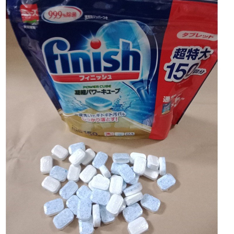 Viên rửa chén bát ly f inish tổng hợp Nhật Bản túi 150 viên , 75 viên tách lẻ