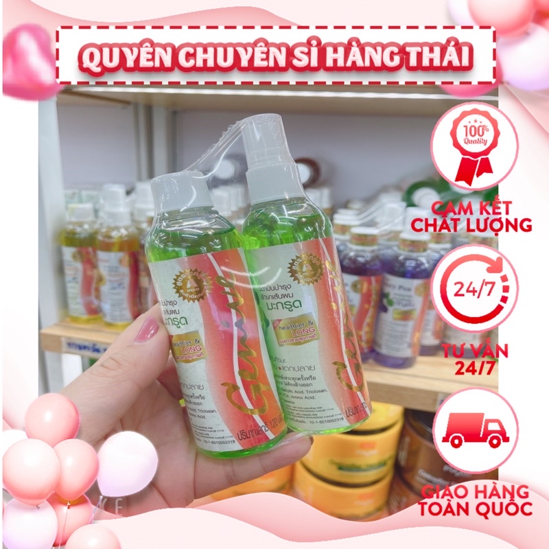 Set 2 chai xịt mọc tóc hair tonic genive thái lan