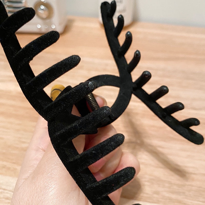 Kẹp tóc càng cua phủ vải nhung loại lớn thời trang mới dành cho nữ