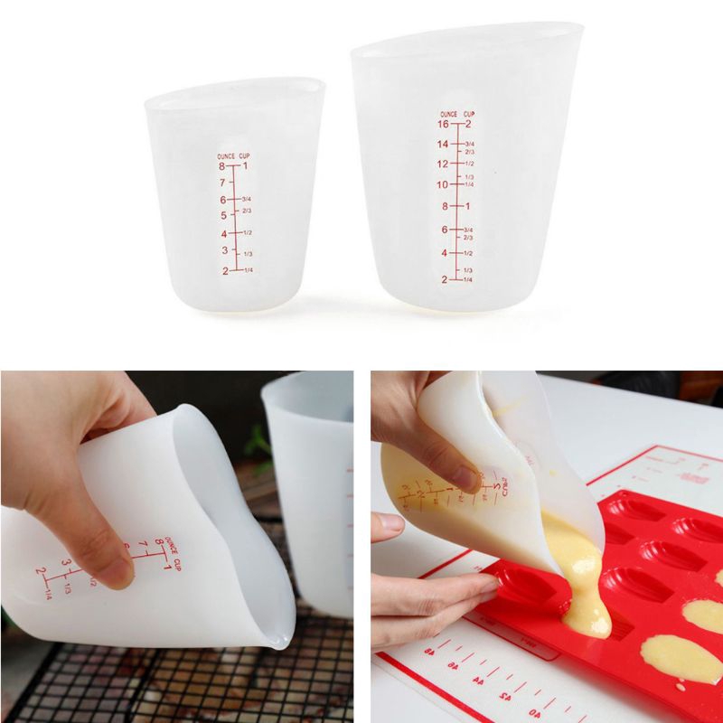 Cốc Đo Lường Trang Sức Bằng Silicon Dung Tích 250ml 500ml