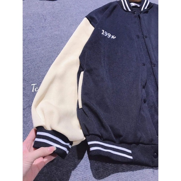Áo khoác bomber 199x tay bo dệt TC12