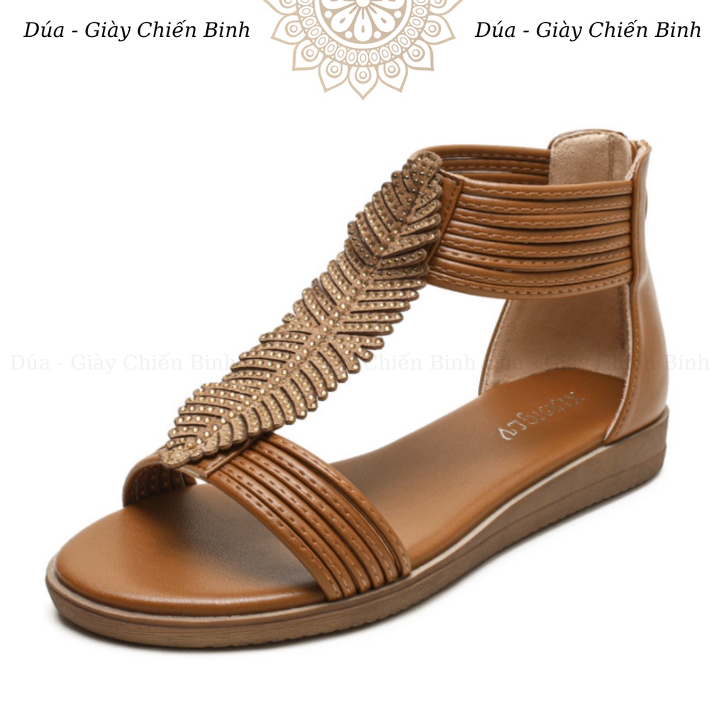 Giày Sandal Nữ Chiến Binh Đế Cao 2,5 Phân Chiếc Lá Nội Địa Trung N17