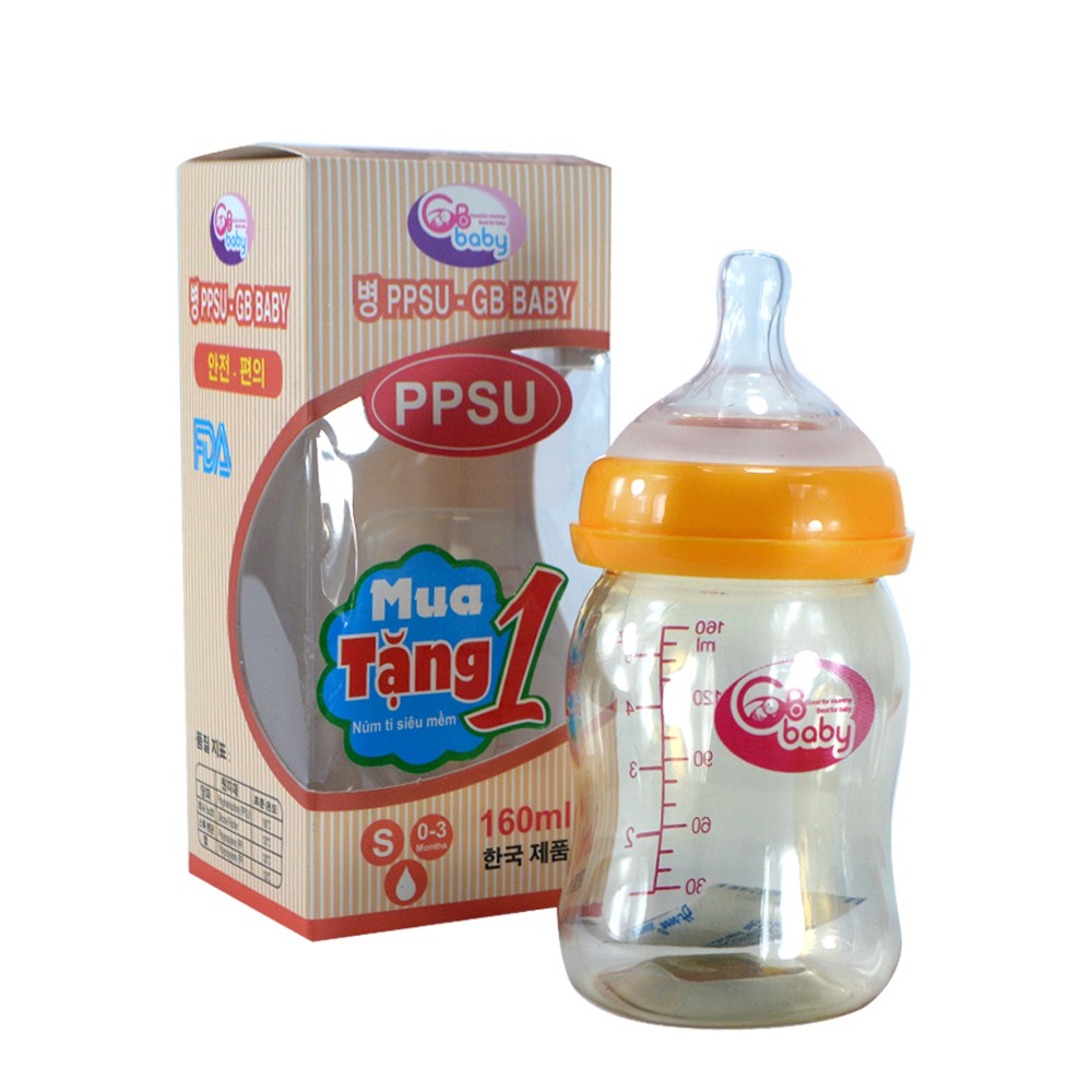 Bình Sữa PPSU GB-BaBy cổ rộng 160ml