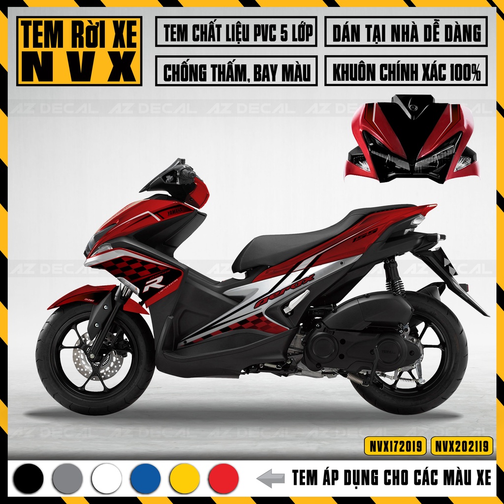 Tem Rời Dán Xe NVX 2017-2021 | NVX19 | Decal Chế Dán NVX 125, 155 Chống Nước, Bền Màu