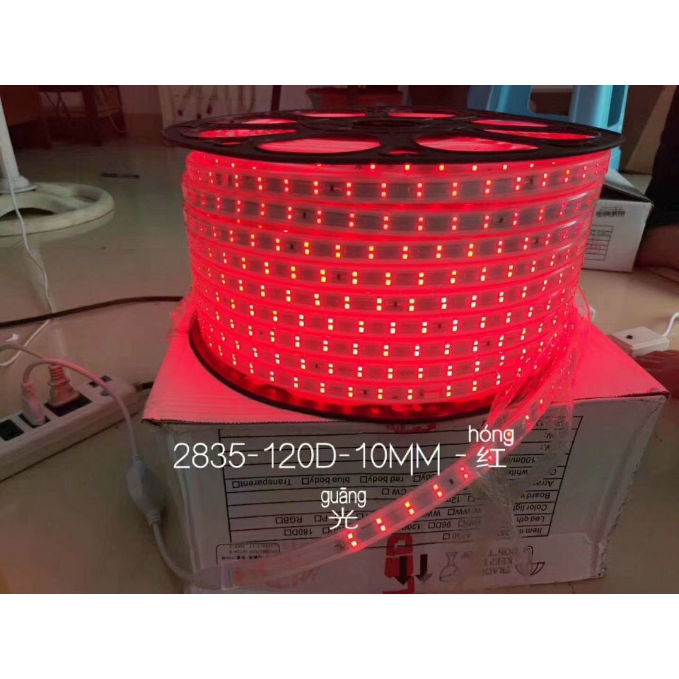 Dây led chống nước trang trí 2835 siêu sáng - 2 hàng bóng.led dây trần thạch cao - quấn cây
