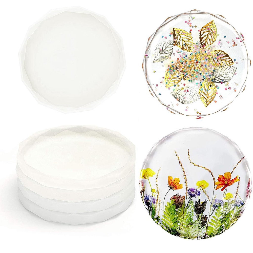Khuôn Silicone Làm Đất Sét Resin Hình Tròn