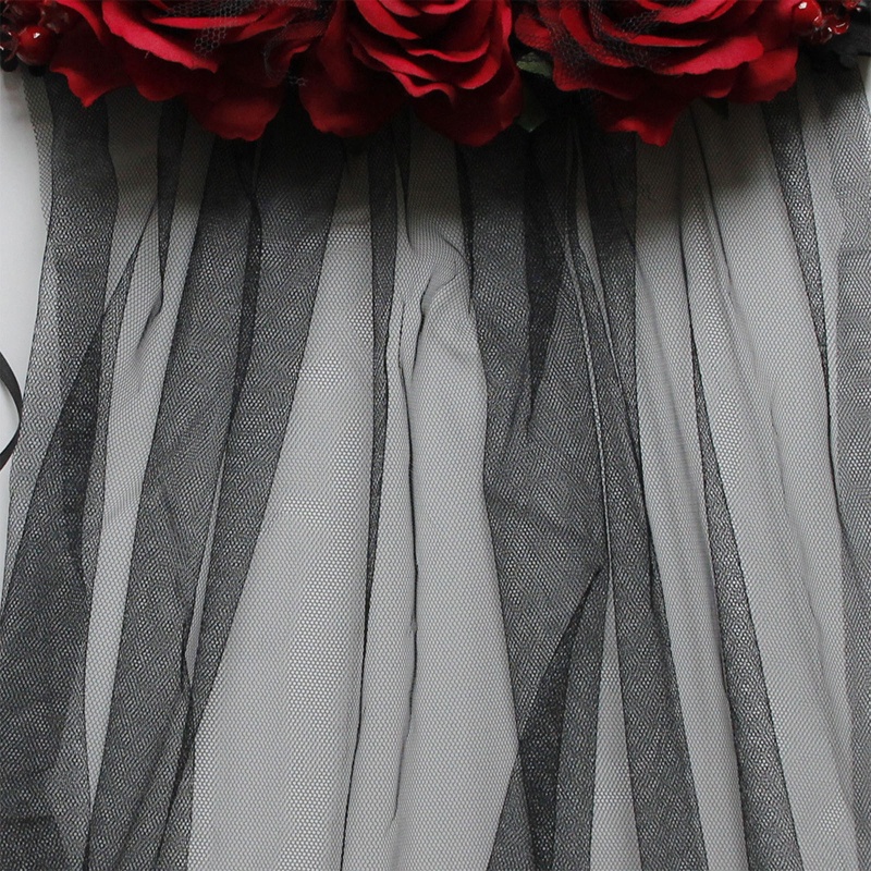 Băng Đô Cài Tóc Hình Vương Miện Màu Đen Phong Cách Gothic