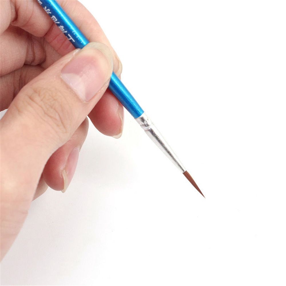 10 cọ vẽ màu nước sợi lông nylon trang trí bánh Fondant dài 16cmx0.3cm