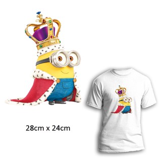 Miếng ủi truyền nhiệt offset dán quần áo hình MINION KING