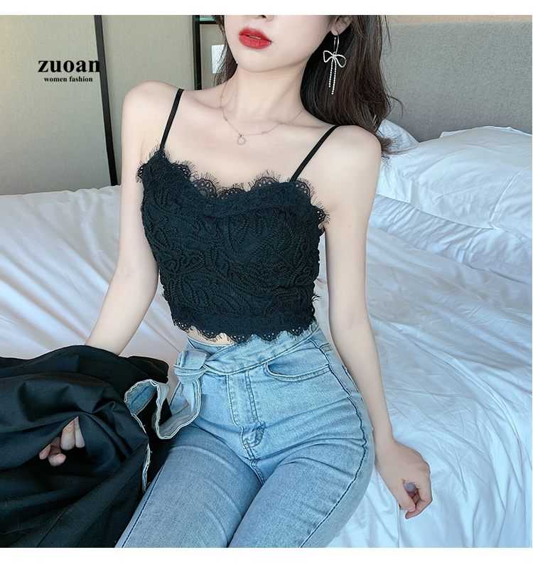 SUXI Áo Hai Dây Phối Ren Gợi Cảm Cho Nữ