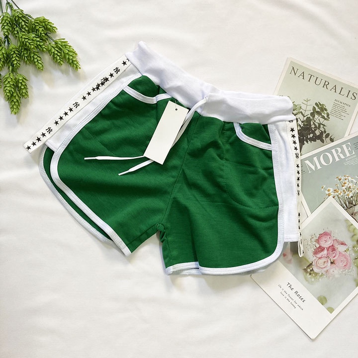Quần đùi nữ từ 45-53kg - quần sọt short nữ thun da cá lưng trắng, cho bạn gái năng động - QU21