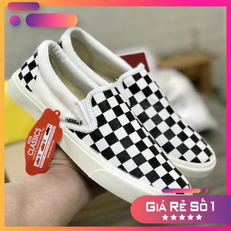 Giày Vans caro buộc dây hàng đẹp full box bill dành cho nam nữ freeship | BigBuy360 - bigbuy360.vn