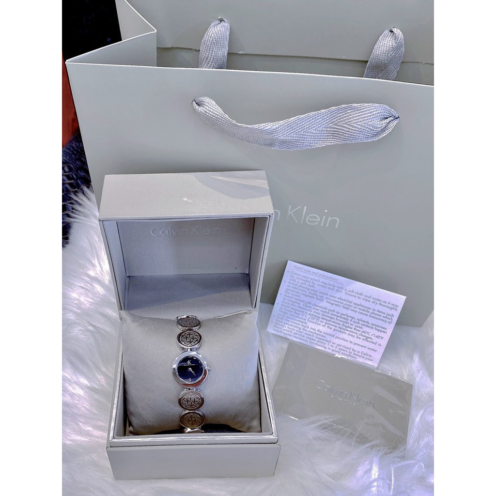 Đồng hồ nữ dây kim loại, đồng hồ đeo tay nữ chính hãng CK authentic full box, thiết kế dây đeo thời trang, siêu sang
