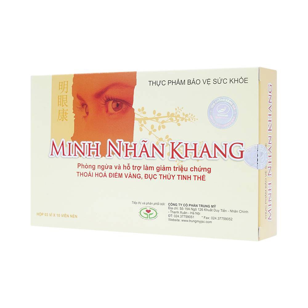 [có tem tích điểm] Minh Nhãn Khang hộp 30 viên hỗ trợ đục thủy tinh thể - thoái hóa điểm vàng