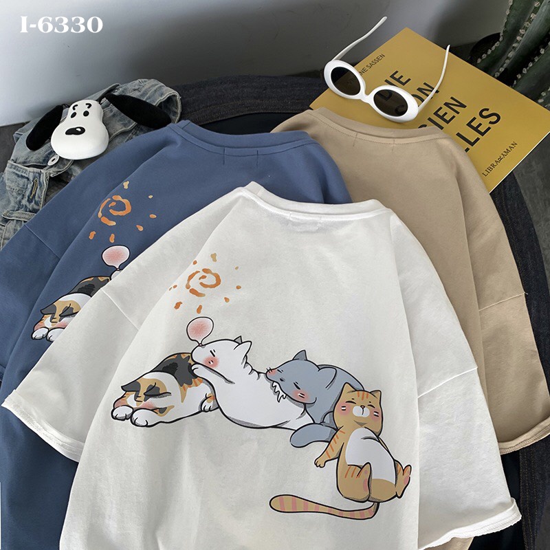 Áo Thun Nữ 4 Con Mèo Hoạt Hình
