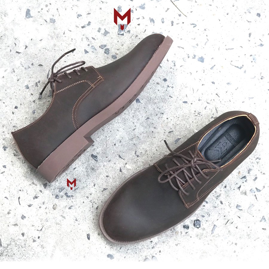 Giày nam MAD plain derby da bò sáp ngựa điên cao cấp cá tính thời trang nam | BigBuy360 - bigbuy360.vn