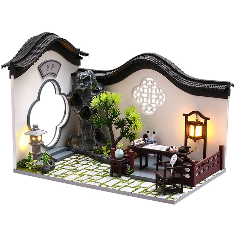 Mô hình nội thất nhà gỗ mini DIY cho nhà búp bê Chinese Style Series OH