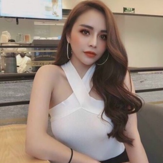 Áo croptop nữ 2 dây cổ chéo form ôm vải tăm co giãn mặc 2 kiểu Bingshop