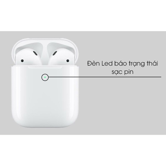 Tai nghe Bluetooth Airpod 2 bản cao cấp - Định vị - Đổi tên - Sạc không dây