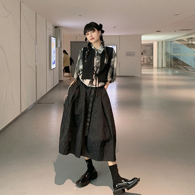 Áo Sơ Mi Ngắn Tay Nhuộm Màu Phong Cách Retro Thời Trang Mùa Hè Dễ Phối Đồ Dành Cho Nữ Mi