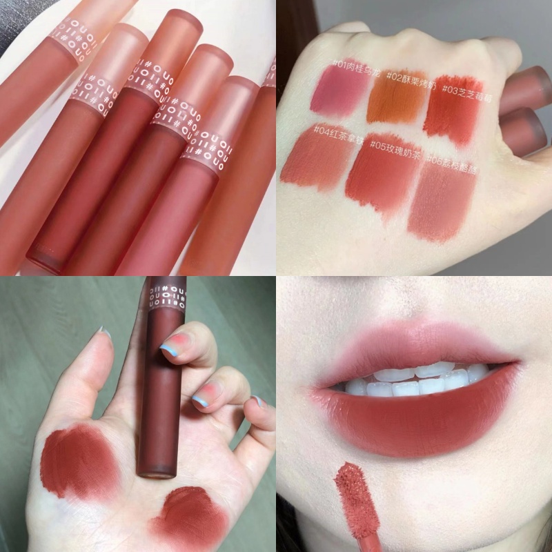 Son kem 6 Màu Nude Tùy Chọn Chống Thấm Nước Lâu Trôi Cho Nữ