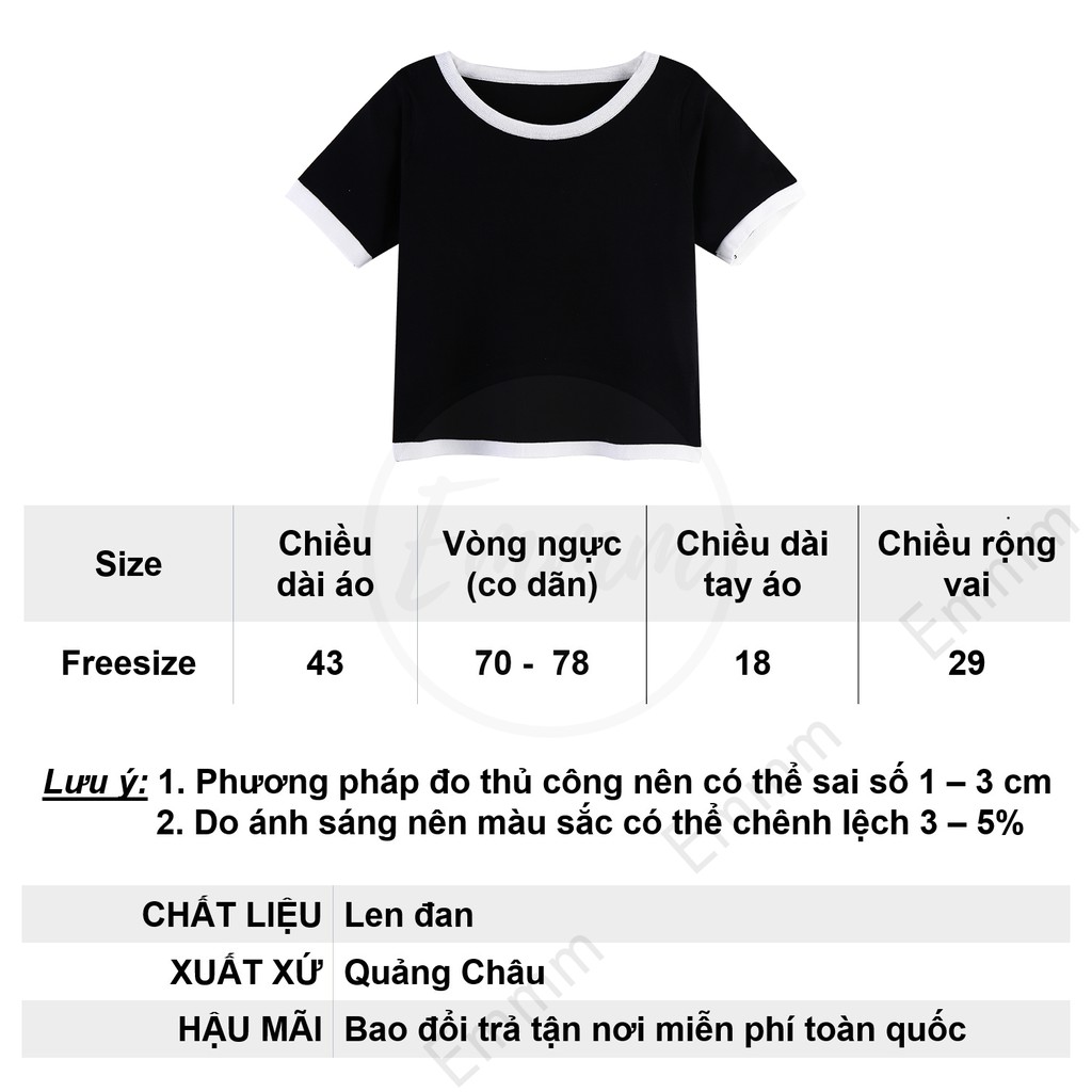 Áo croptop len viền tay ngắn freesize hàng Quảng Châu đơn giản trẻ trung cho nữ | BigBuy360 - bigbuy360.vn