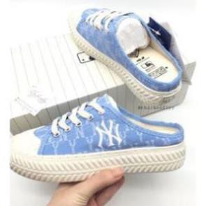 Giày thể thao giày sục nữ [ giá rẻ ] sục MLB NY hoạ tiết chuẩn 11 | BigBuy360 - bigbuy360.vn