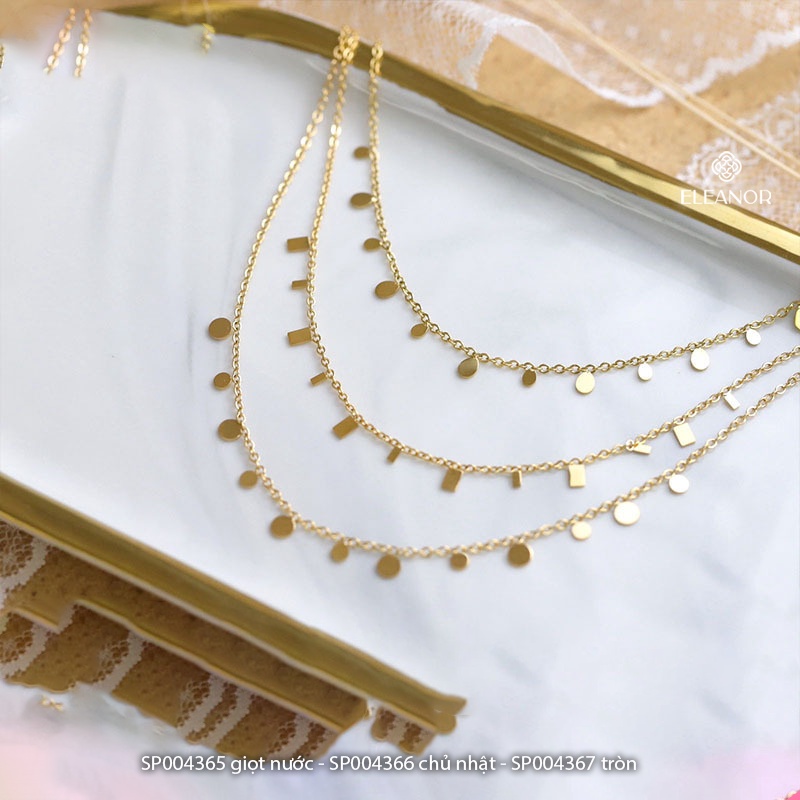 Dây chuyền nữ titan Eleanor Accessories sợi mảnh mặt hình học phụ kiện trang sức 4365