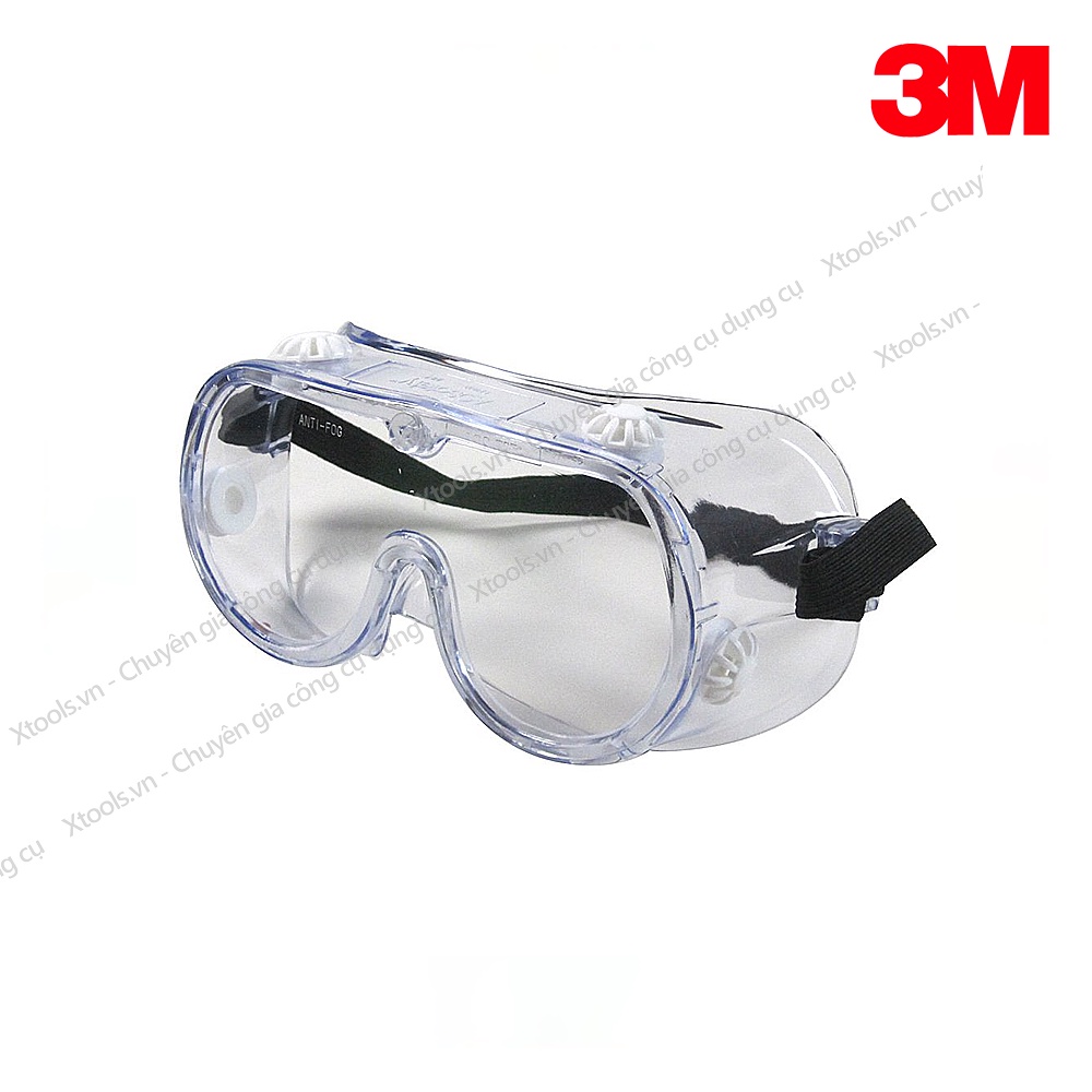 Kính bảo hộ chống hóa chất 3M 334AF Mắt kính chống tia UV, chống khói bụi, trầy xước, bảo vệ mắt, đeo được kính cận