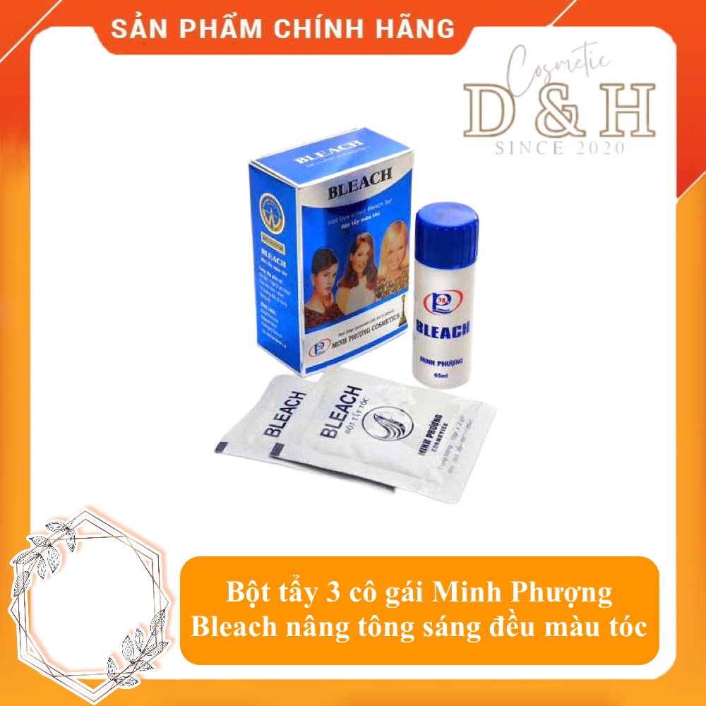 (Tặng mũ trùm) Bột tẩy 3 cô gái Minh Phượng Bleach 20g nâng tông sáng đều màu tóc