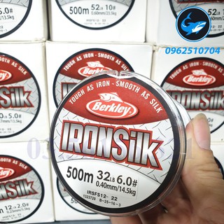 Cước Câu Cá Berkley Iron Silk 500m [Hàng Chuẩn] Có Từ Size 2  Đến 10