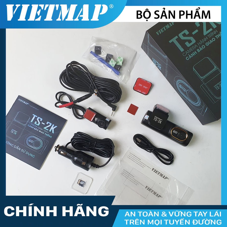 Camera hành trình VIETMAP TS-2K cảnh báo giao thông bằng giọng nói + KM thẻ 32/64/128 GB